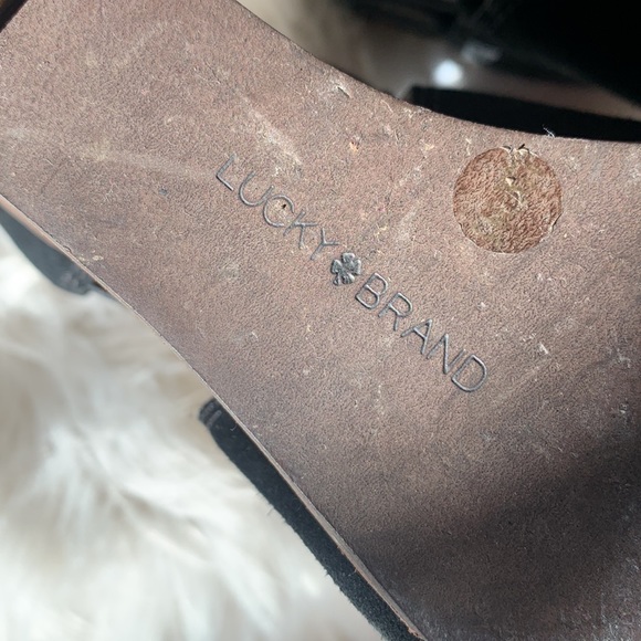 Black suede Lucky Brand heels - Picture 5 of 6